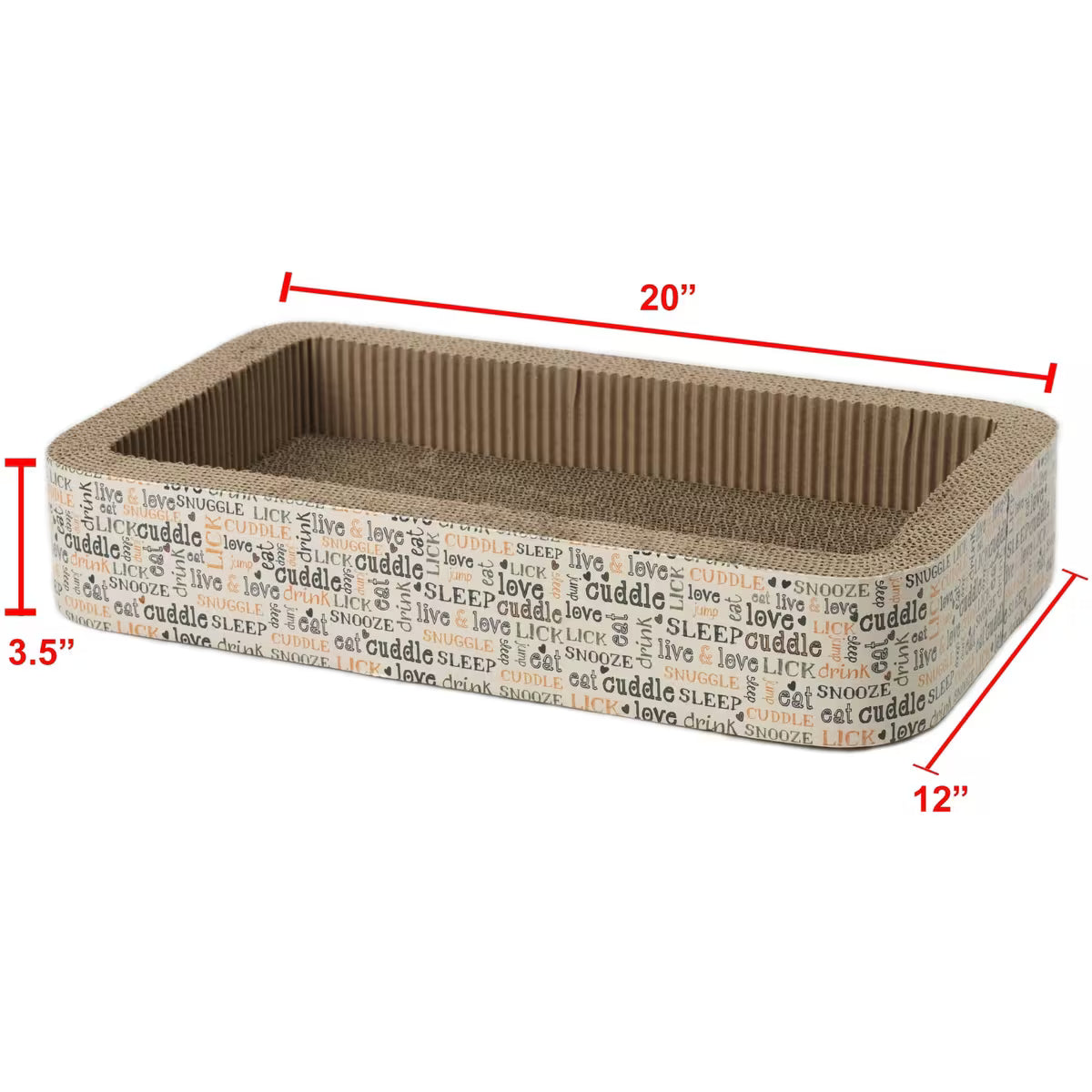 Petrageous Rectangle Cardboard Cat Scratcher