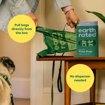 Earth Rated Lavender Scented Handle-Tie Dog Waste Bags 120 pk