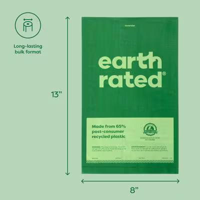Earth Rated Lavender Scented Grab & Go Dog Waste Bags 300 pk