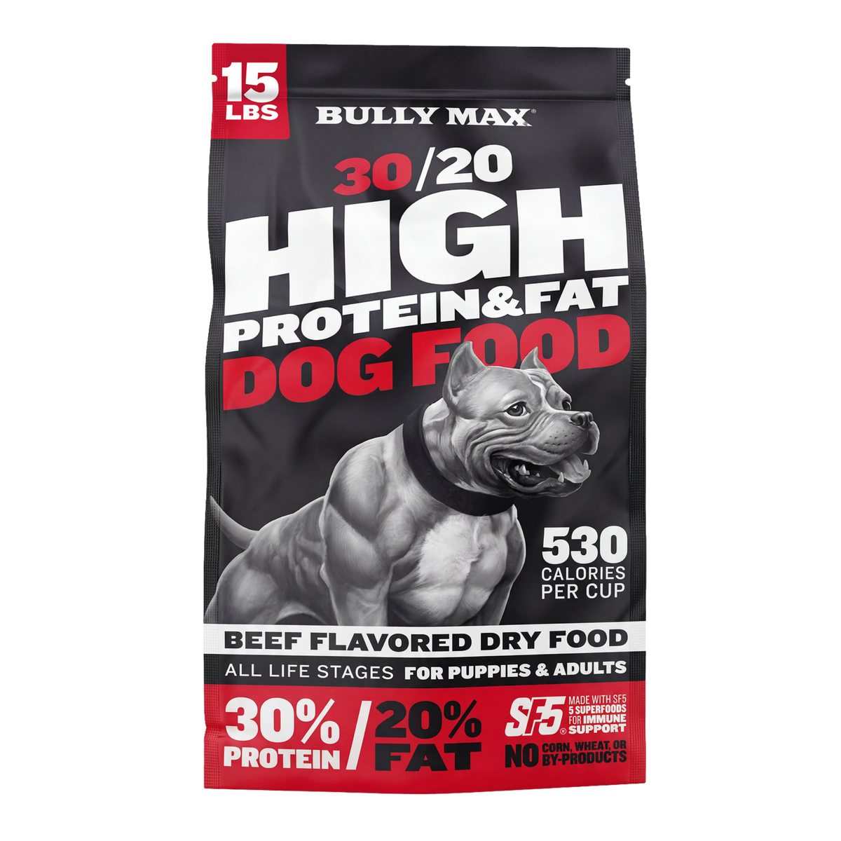 Bully Max 30/20 High Protein & Fat Beef Flavored Dry Dog Food