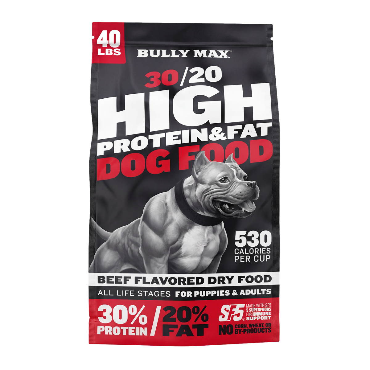 Bully Max 30/20 High Protein & Fat Beef Flavored Dry Dog Food