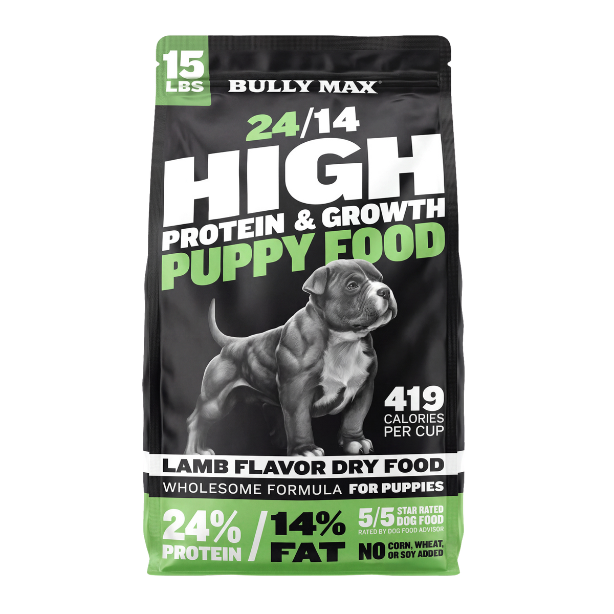 Bully Max 24/14 High Protein & Growth Puppy Formula Lamb Flavor Dry Dog Food