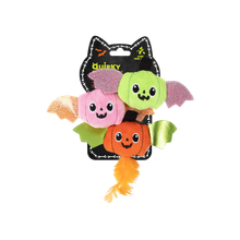 Petmate Halloween Jack O Lantern Bats Cat Toy 3 pk