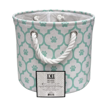 Kole Imports Teal Round Pet Storage Bin