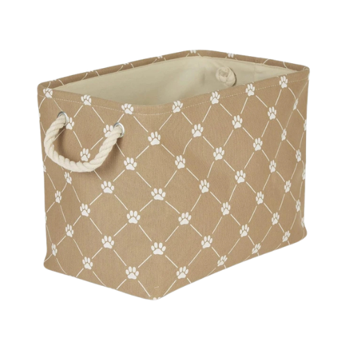 Kole Imports Tan Rectangle Pet Storage Bin