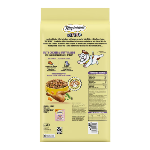 Whiskas Temptations Tasty Chicken & Dairy Flavor Dry Kitten Food 6.3 lb