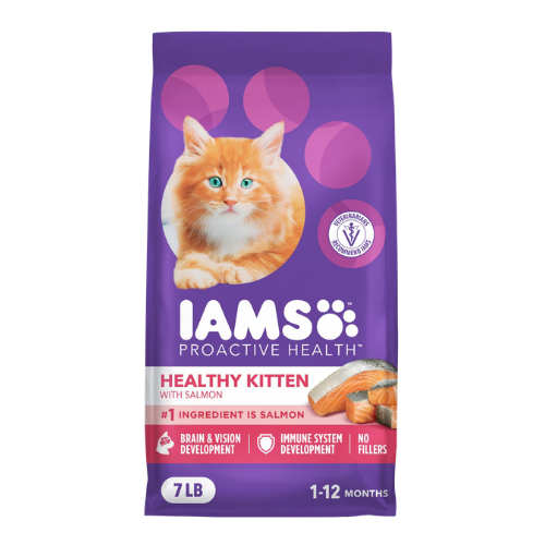 Iams Proactive Health Kitten Salmon Recipe Dry Cat Food 7 lb