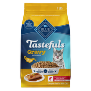 Blue Buffalo Tastefuls Irresistible Gravy Experience Adult Indoor Salmon & Brown Rice Recipe Dry Cat Food 7 lb
