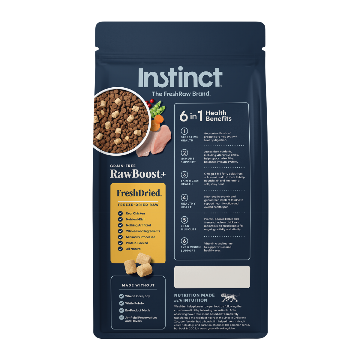 Instinct Raw Boost Grain-Free Recipe with Real Chicken All Life Stages Dry Cat Food 5 lb