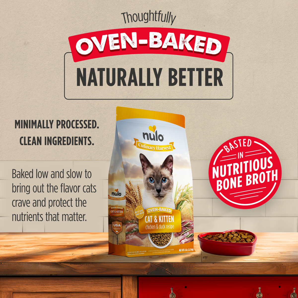 Nulo Culinary Harvest Baked Chicken & Duck Recipe for Adult Cats and Kittens 4 lb