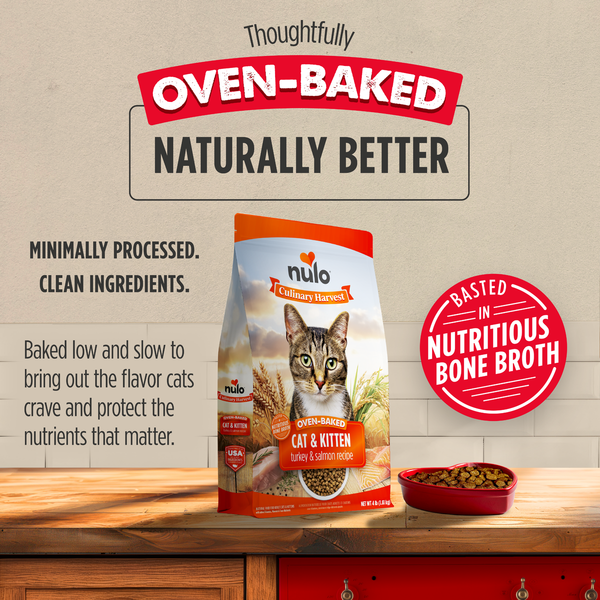 Nulo Culinary Harvest Baked Turkey & Salmon Recipe for Adult Cats and Kittens 4 lb