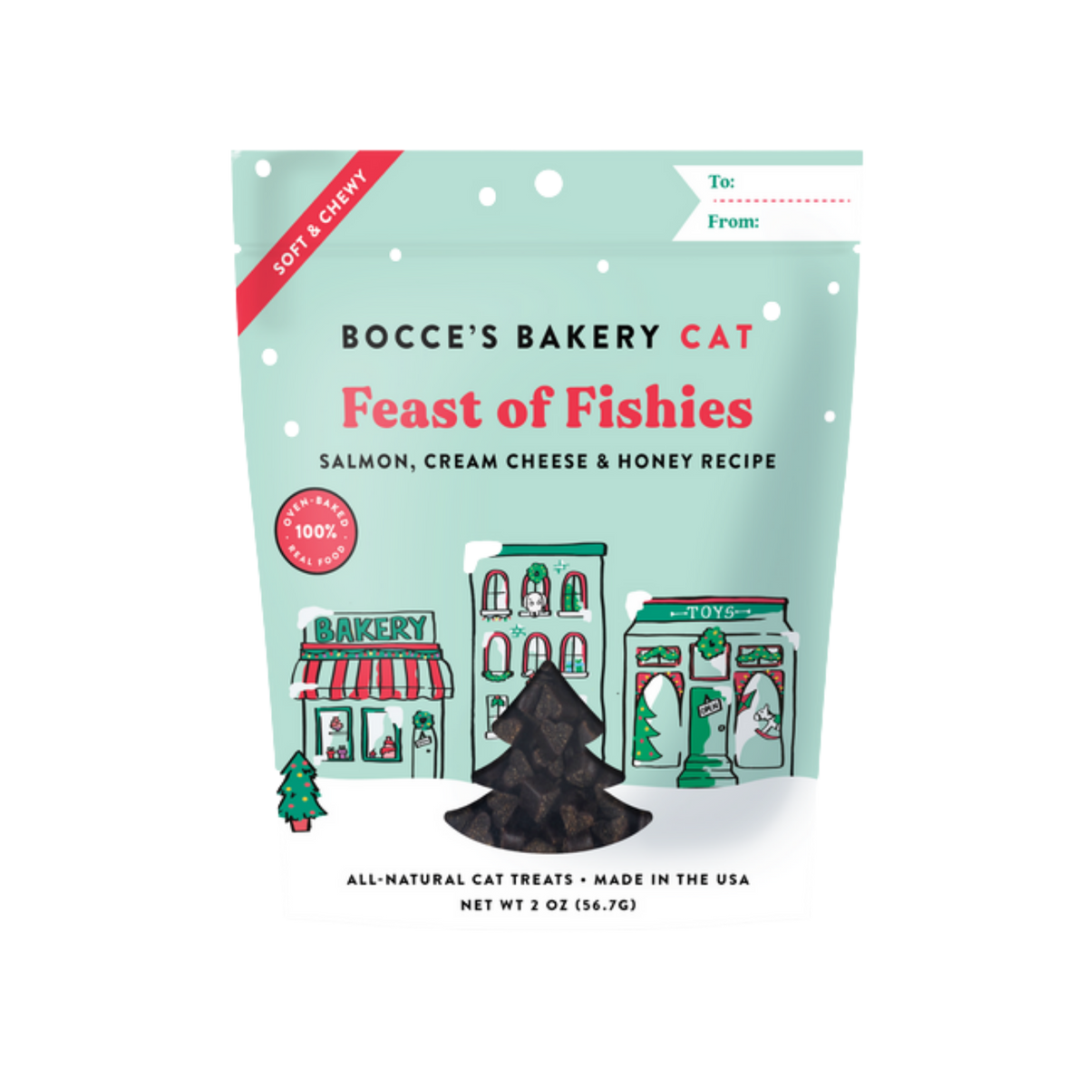 Bocce Feast of Fishies Holiday Cat Treats 3 oz