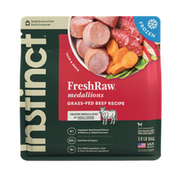 Instinct Frozen FreshRaw Medallions Grass-Fed Beef Recipe Adult Dog Food 3 lb