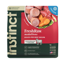 Instinct Frozen FreshRaw Medallions Grass-Fed Beef Recipe Adult Dog Food 3 lb