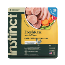Instinct Frozen FreshRaw Medallions Cage-Free Chicken Recipe Adult Dog Food 3 lb