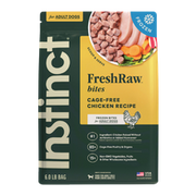 Instinct Frozen FreshRaw Bites Cage-Free Chicken Recipe Adult Dog Food 6 lb