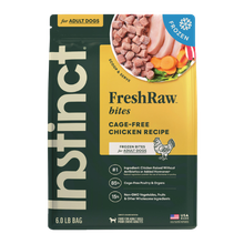 Instinct Frozen FreshRaw Bites Cage-Free Chicken Recipe Adult Dog Food 6 lb