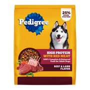 Pedigree High Protein Beef & Lamb Flavor Adult Dry Dog Food 38 lb