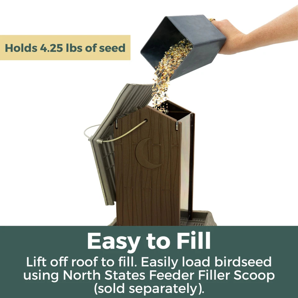 North States Village Collection Outhouse Wild Bird Feeder 4 lb