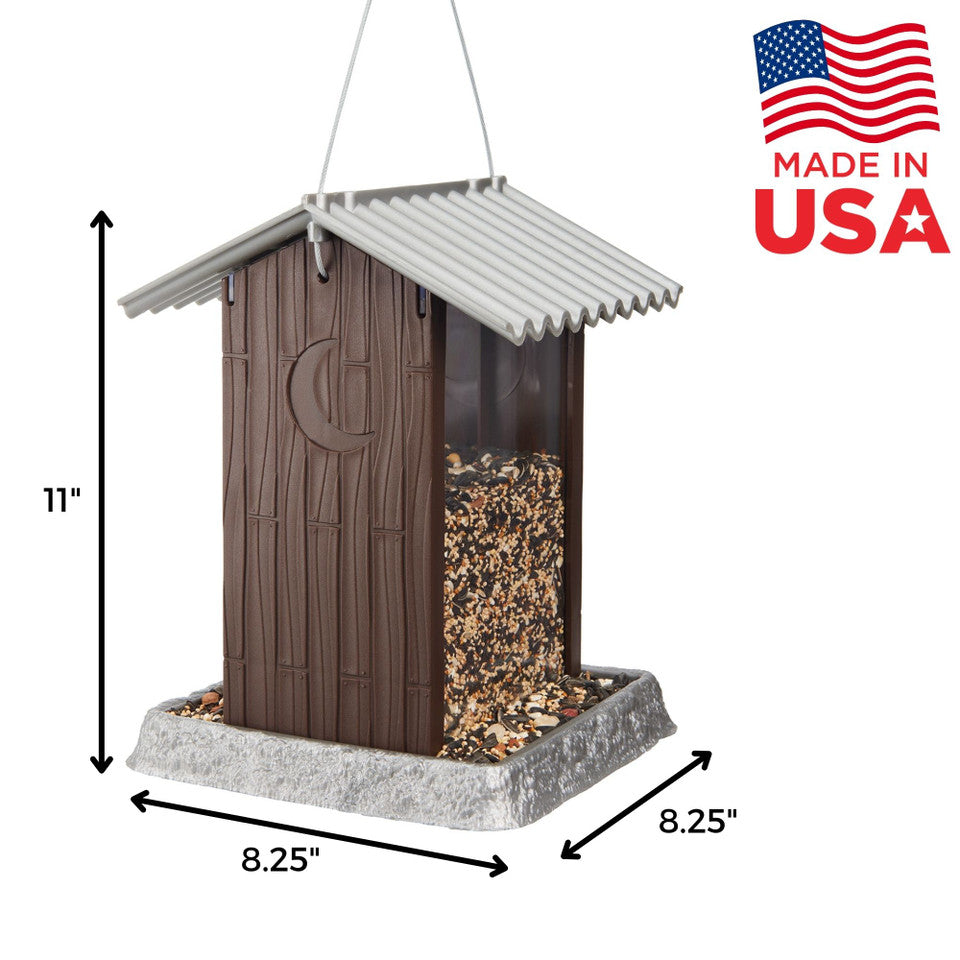 North States Village Collection Outhouse Wild Bird Feeder 4 lb