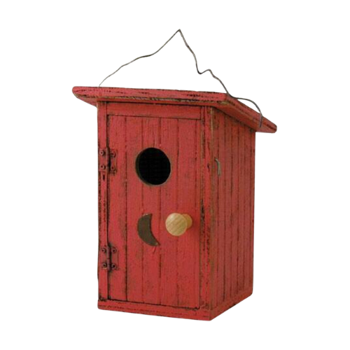 Songbird Essentials Birdie-Loo Red Wild Bird Birdhouse