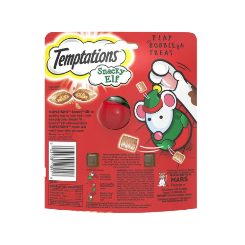 Whiskas Temptations Holiday Snacky Elf Cat Toy & Treats