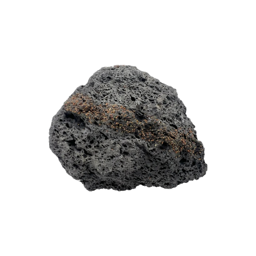 Penn-plax Aqua Floras Black Lava Rock Fish Ornament