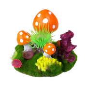 Penn-plax Mushroom Patch Aqua Flora Fish Ornament