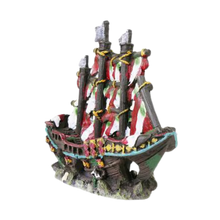 Penn-plax Striped Pirate Ship Fish Ornament Small