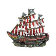 Penn-plax Striped Pirate Ship Fish Ornament Small