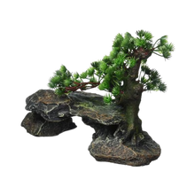 Penn-plax Bonsai Tree on Rocks Fish Ornament Medium