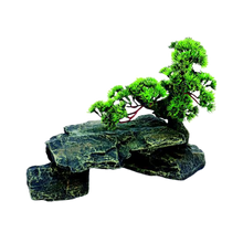 Penn-plax Bonsai Tree on Rocks Fish Ornament Medium