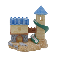 Penn Plax Sand Castle With Slide Fish Ornament Small