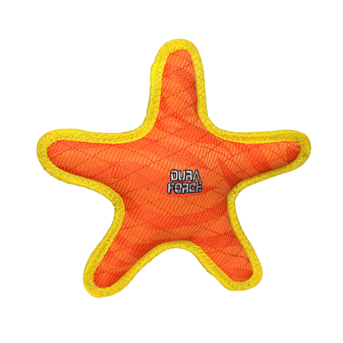 Vip DuraForce Orange & Yellow Star Durable Double Layered Dog Toy Medium/Large Dog