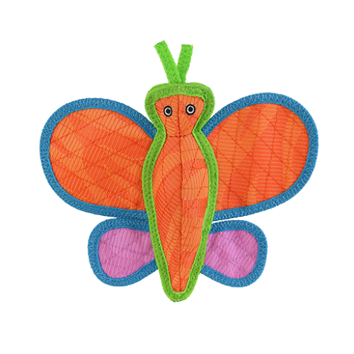 Vip DuraForce Orange Butterfly Durable Double Layered Dog Toy Medium/Large Dog