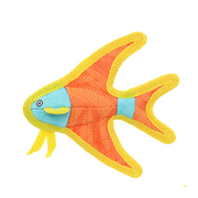Vip DuraForce Orange Angelfish Durable Double Layered Dog Toy Small/Medium Dog