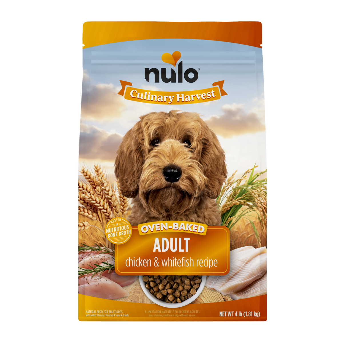 Nulo Culinary Harvest Oven-Baked Chicken & Whitefish Recipe for Adult Dogs