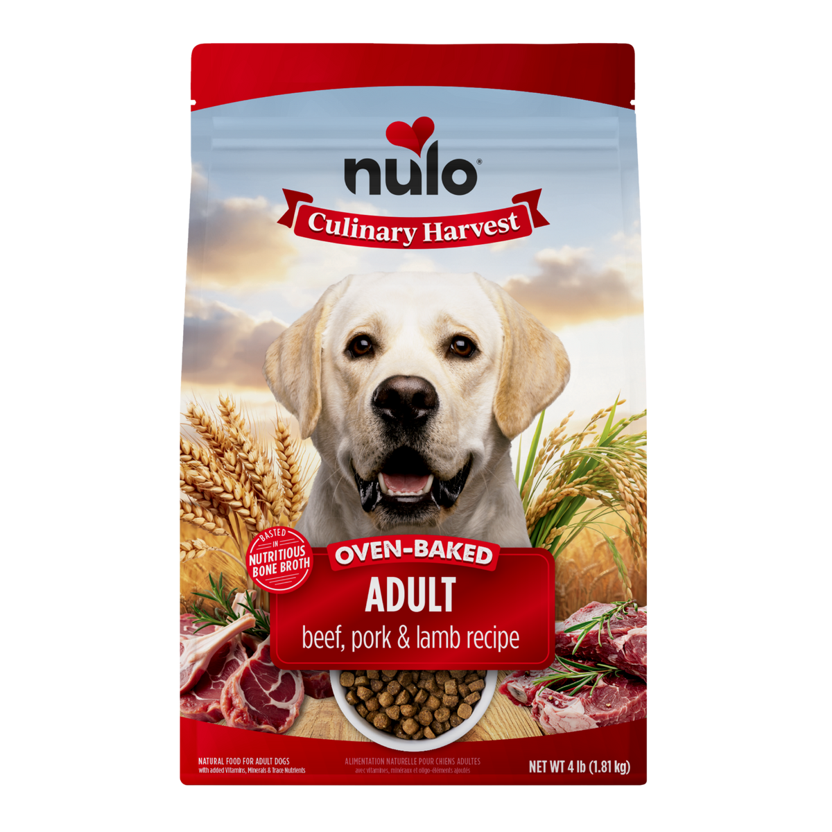 Nulo Culinary Harvest Oven-Baked Beef, Pork & Lamb Recipe for Adult Dogs