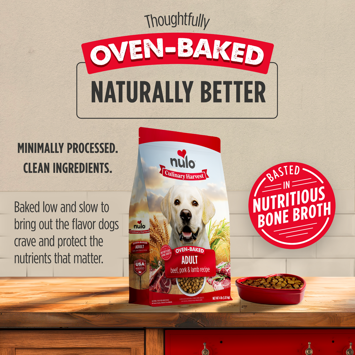 Nulo Culinary Harvest Oven-Baked Beef, Pork & Lamb Recipe for Adult Dogs