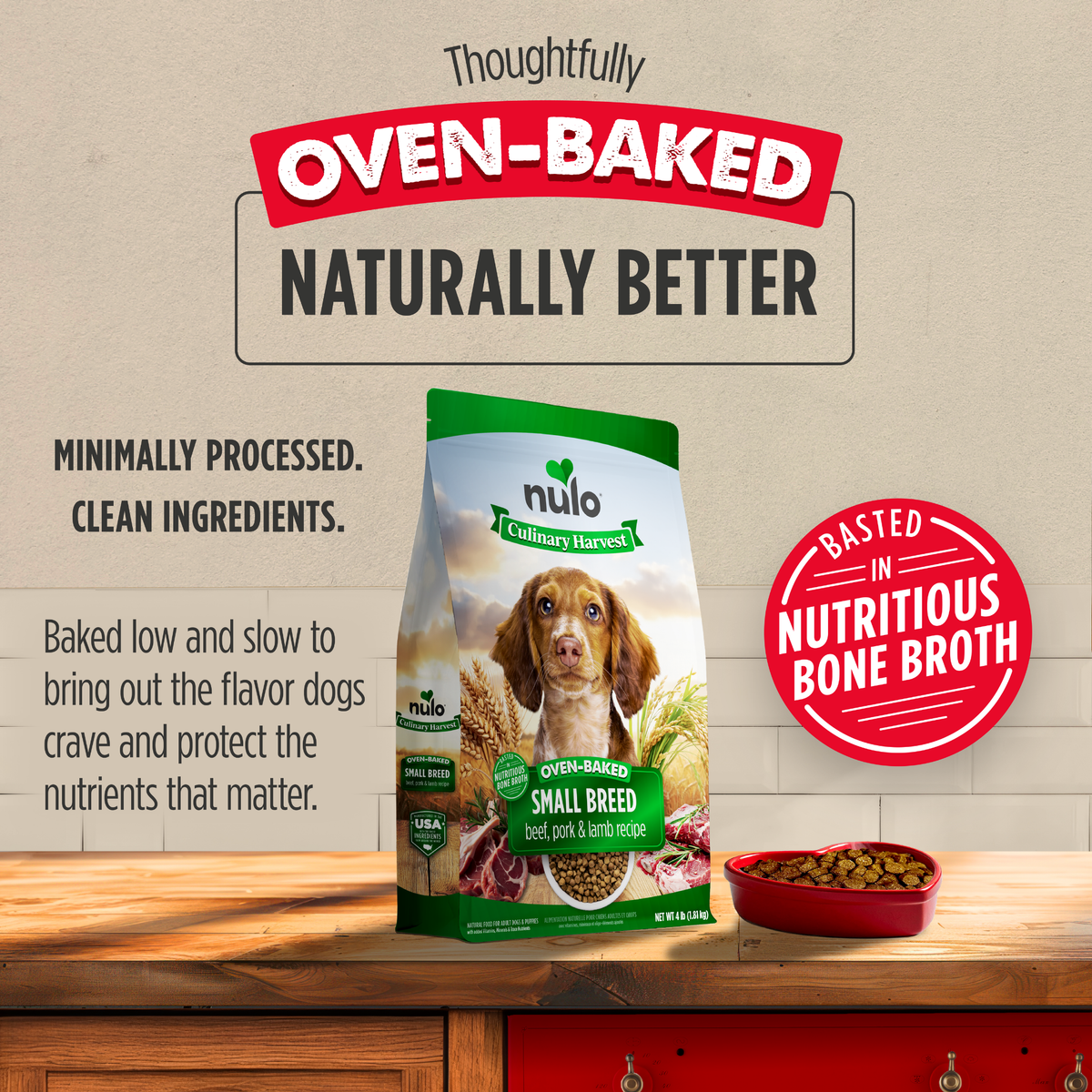 Nulo Culinary Harvest Oven-Baked Beef, Pork & Lamb Recipe for Small Breed Dogs 4 lb