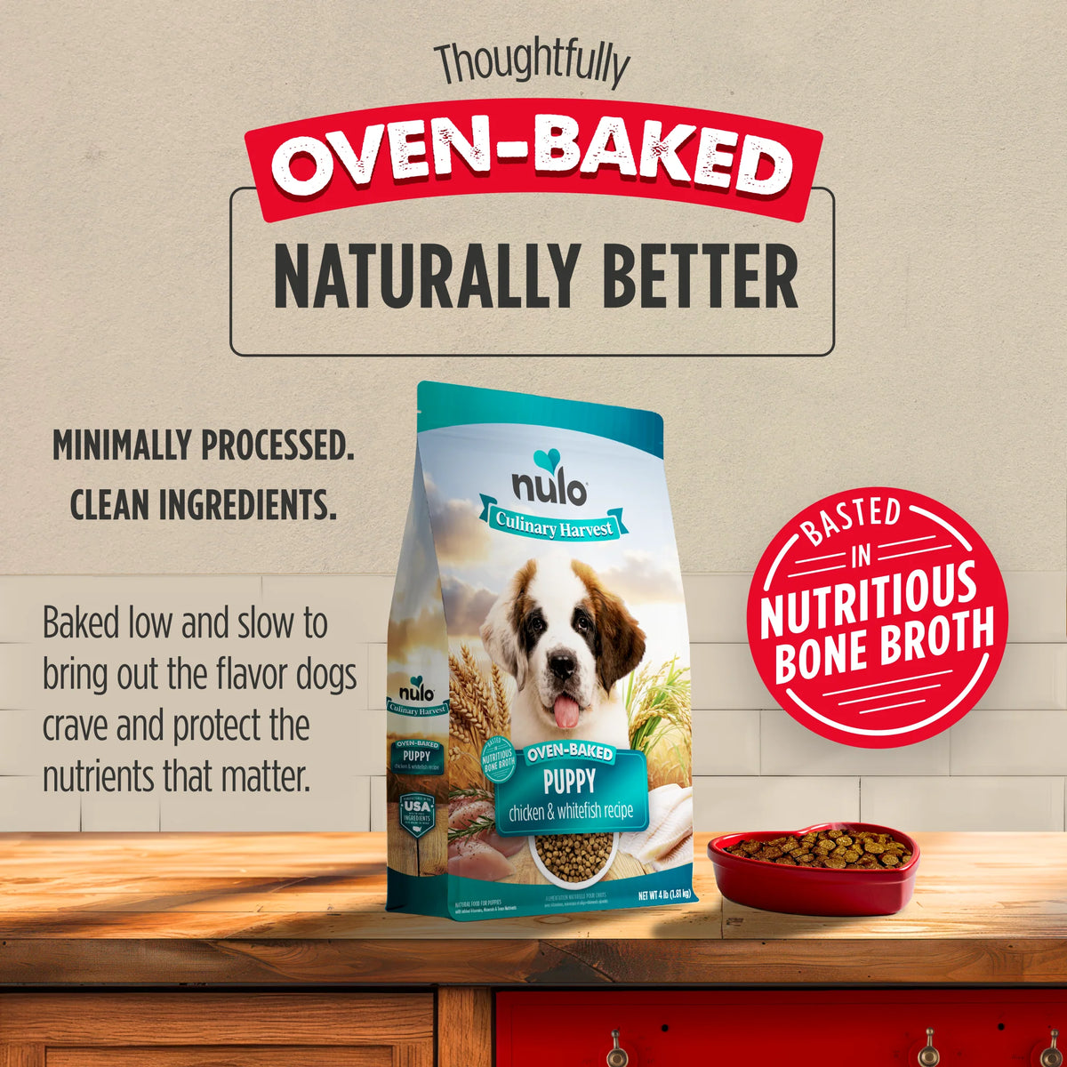 Nulo Culinary Harvest Oven-Baked Chicken & Whitefish Recipe for Puppies 4 lb