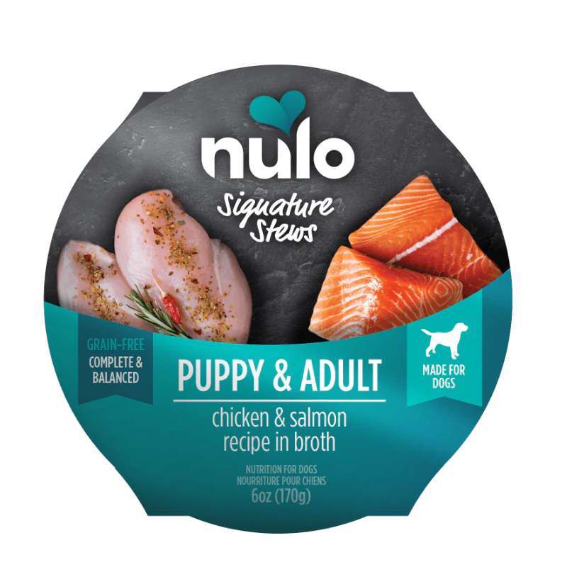 Nulo Chicken & Salmon in Broth Signature Stew for Puppies & Adult Dogs