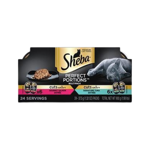 Sheba Perfect Portions Grain-Free Multipack Salmon & Tuna Cuts in Grav 12 ct
