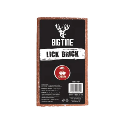 Big Tine Lick Brick Cherry Rush Flavored Deer Attractant Block 4 lb