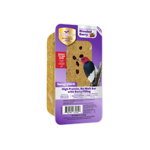 Hungrybird Blended Berry Energy Plus Protein Filled Suet Bar