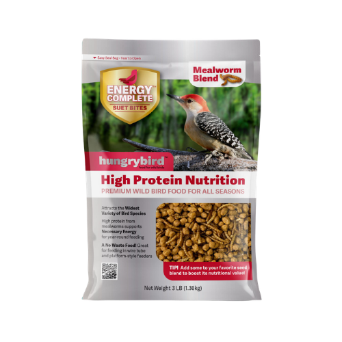 Hungrybird Mealworm Energy Complete High Protein Suet Bites 3 lb