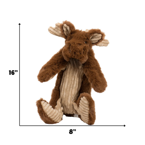Hugglehounds X-Brace Maple Moose Burable Plush Dog Toy