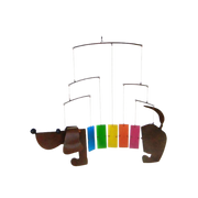 Songbird Essentials Rainbow Dachsie Dog Glass Mobile