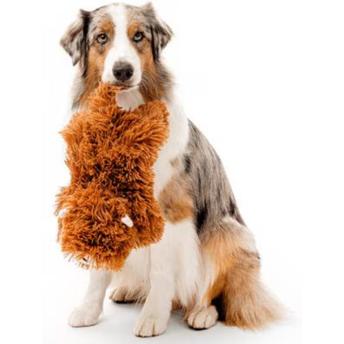 Playology Beef Scented Highland Cow Plush Squeaky Dog Toy Large Dog
