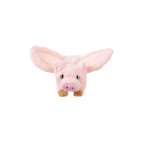 Tall Tails Flying Pig Plush Dog Toy 12 in